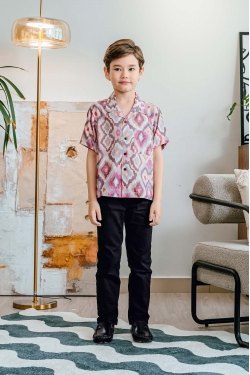 TUSCA KIDS | Aaron Kids Kemeja in Dusty Pink